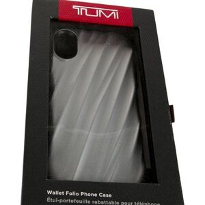 Tumi Gray Wallet Folio iPhone 17 plus Phone Case